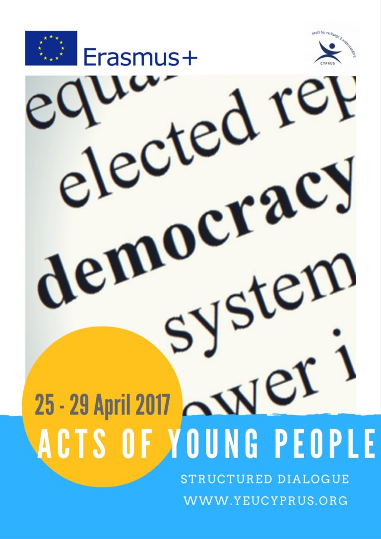 Acts of Young People, Call for 4 Cypriot Participants, Pedoulas, Cyprus, 25-29/04/2017