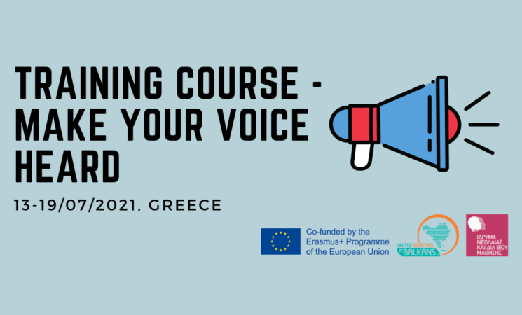 Open call for "Make your voice HeaRD" | Training course for youth workers in Greece | 13-19.07. 2021