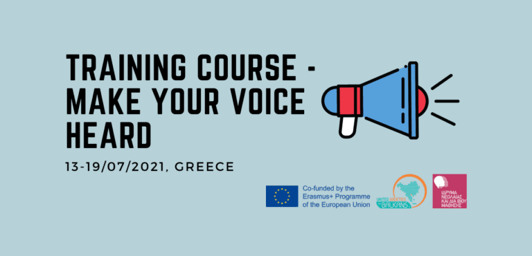 Open call for “Make your voice HeaRD” | Training course for youth workers in Greece | 13-19.07. 2021