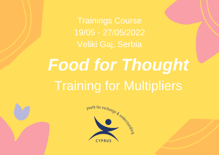FOOD FOR THOUGHT, Trainings Course for Multipliers